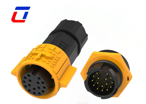 M19 300V 16 Pin Maschio Femmina Connettore Push Lock IP67 Cavo connettore impermeabile a bordo