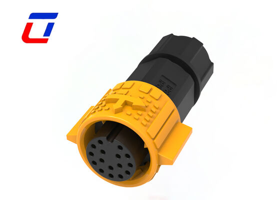 M19 300V 16 Pin Maschio Femmina Connettore Push Lock IP67 Cavo connettore impermeabile a bordo