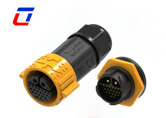 M25 autobloccante connessione rapida circolare 22 pin in ottone placcato oro multi pin IP67 impermeabile