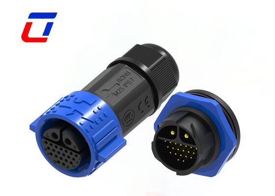 M25 autobloccante connessione rapida circolare 22 pin in ottone placcato oro multi pin IP67 impermeabile