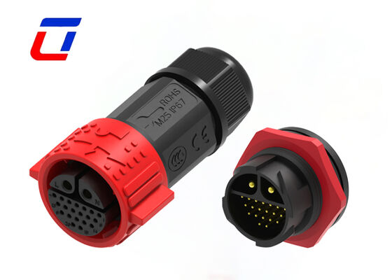 M25 autobloccante connessione rapida circolare 22 pin in ottone placcato oro multi pin IP67 impermeabile