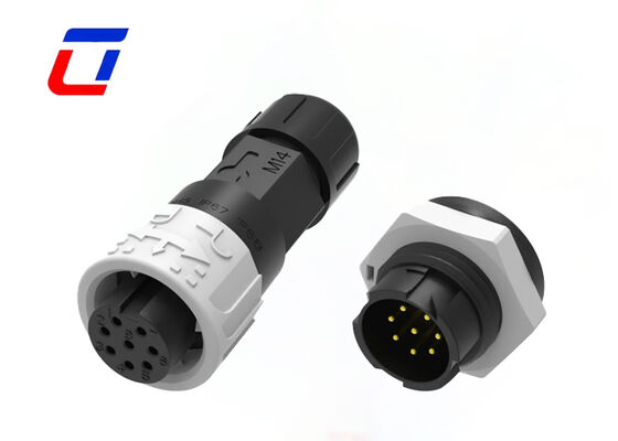 M16 8 pin LED Wire To Wire/Board Connector 300V connettori impermeabili per l'illuminazione del paesaggio