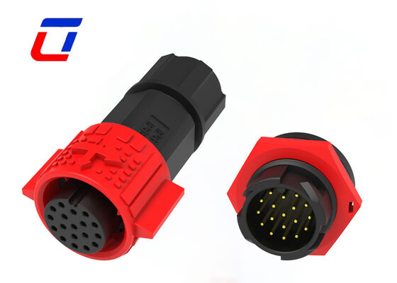 5A IP67 M19 connettori a presa e presa impermeabili di plastica PA66 18 pin connettore dati