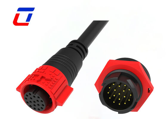 5A IP67 M19 connettori a presa e presa impermeabili di plastica PA66 18 pin connettore dati