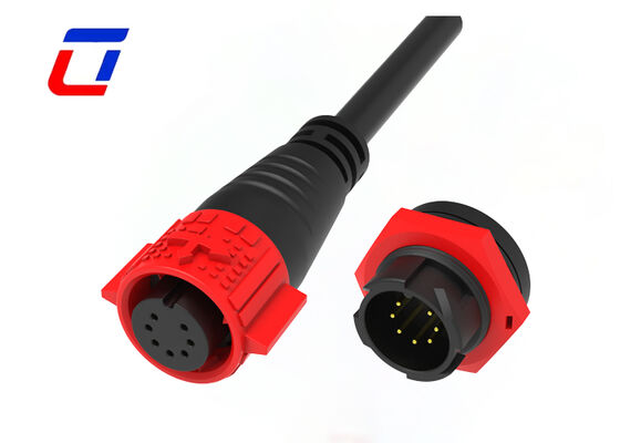 M19 7 pin 5A connettori per fili impermeabili per autoveicoli PA66 connettore per dati maschile femminile in plastica