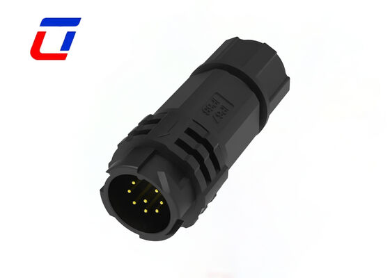Connettore circolare a 8 pin M19 a bassa tensione 300 V PA66 Connettore dati con blocco push impermeabile