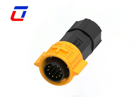 Connettore circolare industriale in ottone placcato oro a 9 pin Cavo M19 a bassa corrente da 5 A per scheda