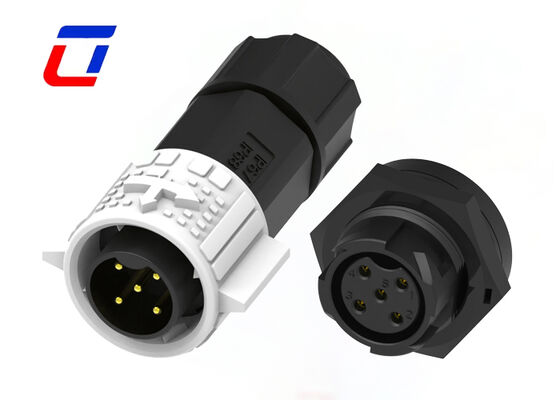 Connettori elettrici impermeabili IP67 a blocco rapido 20A M19 connettore maschio femmina in plastica a 5 pin