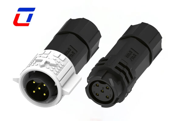 Connettori elettrici impermeabili IP67 a blocco rapido 20A M19 connettore maschio femmina in plastica a 5 pin