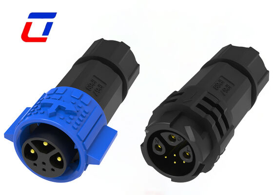 Connettori impermeabili multipolari 15A+5A 3+4 pin M19 Push Lock da cavo a scheda