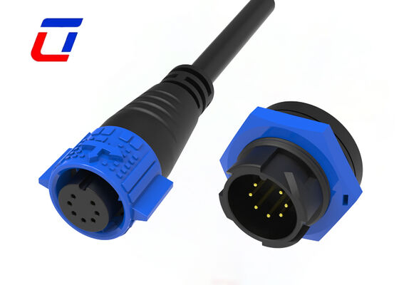 Connettore impermeabile M19 in plastica da 300V 5A a 7 pin, maschio femmina, cavo dati per connettore per scheda