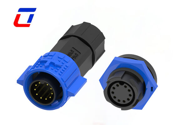 Connettore da pannello impermeabile M19 a 10 pin, 5A 300V, connettore dati rotondo a blocco rapido