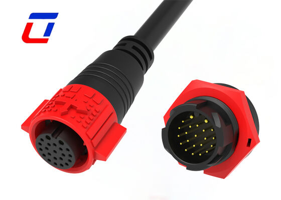 IP67 M19 impermeabile Disconnessione rapida del cavo al connettore 2+20 pin per alimentazione e segnale