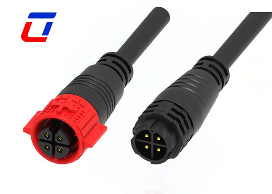 20A PA66 4 pin connettore da filo a filo M19 Push Lock IP67 connettore di alimentazione impermeabile