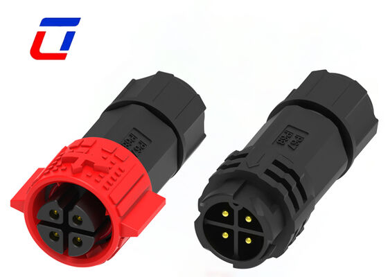 20A PA66 4 pin connettore da filo a filo M19 Push Lock IP67 connettore di alimentazione impermeabile