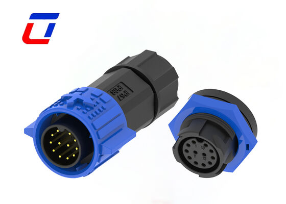 Connettori circolari in plastica M19 a 12 pin 300V IP67 con blocco a pressione per dati impermeabili