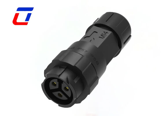 Connettore di alimentazione impermeabile a 3 pin M16 da 10A, 300V, connettori circolari filo a filo