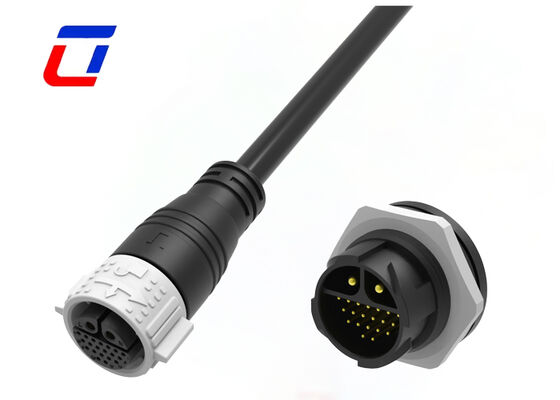Connettore di alimentazione e segnale M25 a 2+20 pin 20A+5A, connettore impermeabile multipin IP67