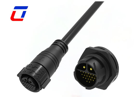Connettore di alimentazione e segnale M25 a 2+20 pin 20A+5A, connettore impermeabile multipin IP67