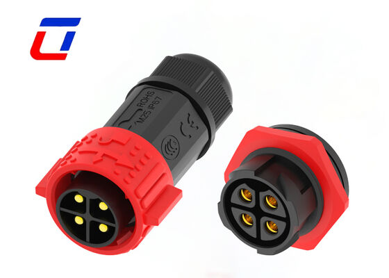 Alta corrente 50A M25 4 pin Maschio a connettore femminile PA66 connettori circolari in plastica