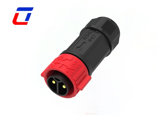 50A Alta corrente PA66 2 pin pannello di montaggio connettore di alimentazione Push Lock 600V connettori rotondi