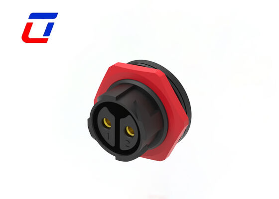 50A Alta corrente PA66 2 pin pannello di montaggio connettore di alimentazione Push Lock 600V connettori rotondi