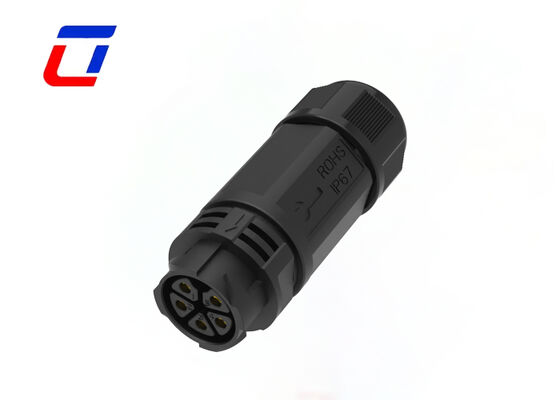 connettore di alimentazione a corrente continua impermeabile M25 5 pin 20A Push Lock Cablo esterno connettore di nuova energia