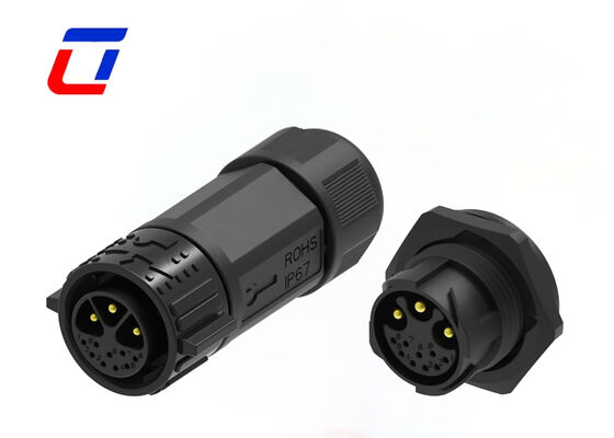 20A M25 Industrial Plug And Socket Push Locking 3+9 Pin Power Data Connector