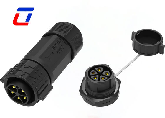 Connettore LED impermeabile a 5 pin M25 20A in plastica PA66 per illuminazione esterna