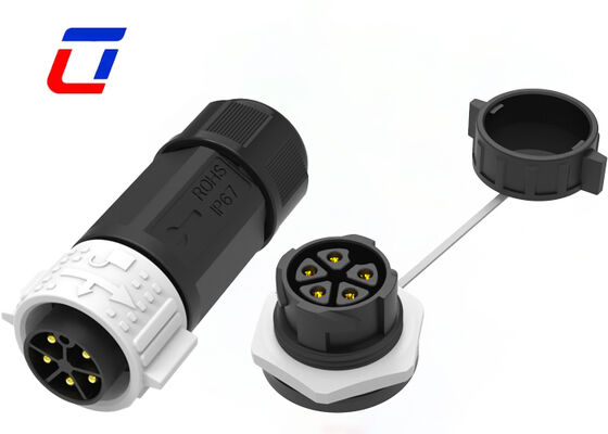 Connettore LED impermeabile a 5 pin M25 20A in plastica PA66 per illuminazione esterna