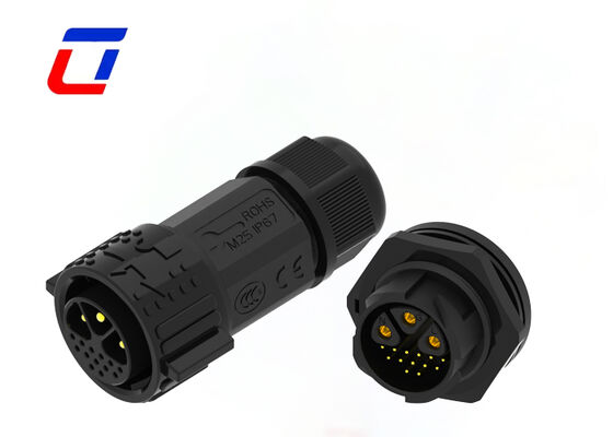 300V 20A M25 16Pin Outdoor Waterproof Plug Socket Connector China IP67 Connector Supplier