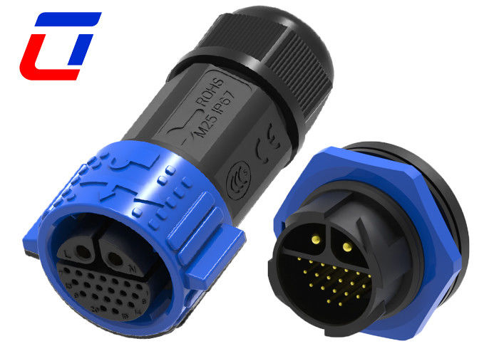 40A 2 pin connettore di alimentazione ad alta corrente 20 pin connettore di dati impermeabile IP67