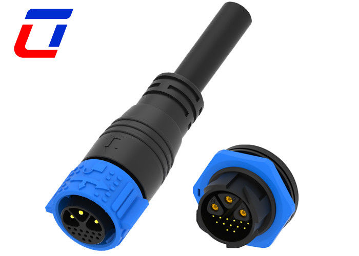 16 pin auto bloccante IP67 connettore di alimentazione 3 pin maschio connettore di cavo di alimentazione impermeabile