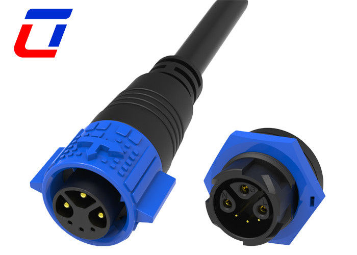 Connessione impermeabile a più perni nera 15A 300V