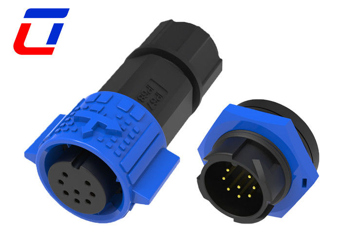 Segnale 5A Blocco rapido connettore circolare impermeabile 8 pin M19 per LED
