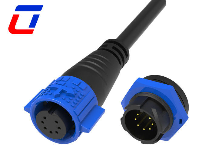 7 pin elettrici 12V connettori a filo impermeabile IP67 M19 connettore a cavo a blocco rapido