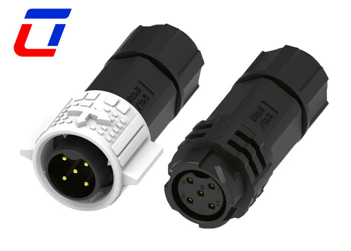5 pin maschio femmina connettore da filo a filo tipi M19 impermeabile con blocco a spinta