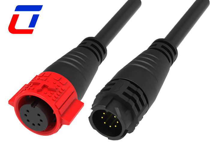 7 Pin 5A Push Lock Wire To Board Cable Connectors impermeabile modellato con cavo M19