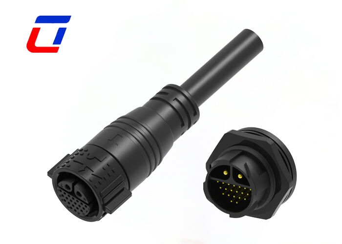 Connettore di segnale di alimentazione M25 2+20 Pin IP67 20A+5A Connettore da filo a scheda