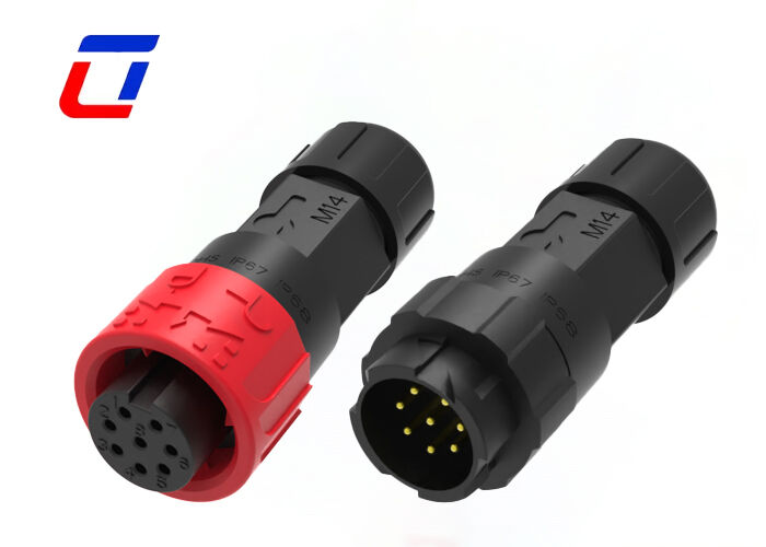M16 IP67 Waterproof Circular Connectors 8 Gauge Male To Female Connector For Data