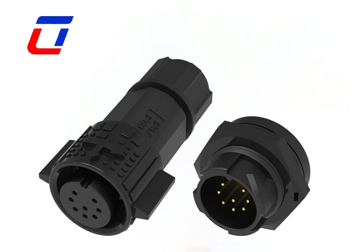 10A 8 Pin Connettore Circolare M19 Push Locking Filo a Scheda Connettore per Dati