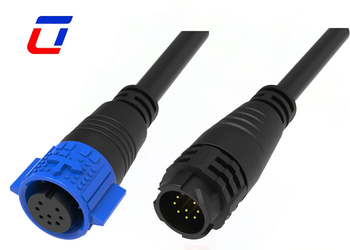 Connettori per cavi impermeabili automobilistici con chiusura rapida per connettore dati a 8 pin M19 da 300 V