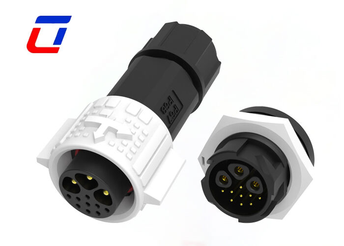 PA66 M19 3+9 connettori di segnale e alimentazione a pin IP67 connettore di montaggio a pannello circolare