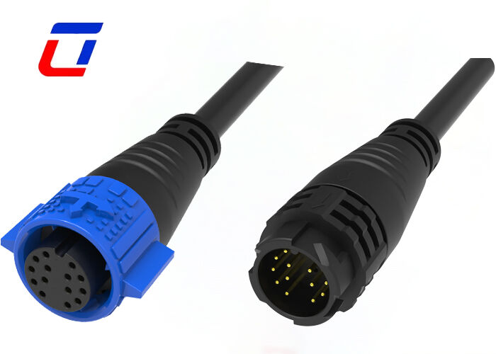 M19 300V Connessione rapida di controllo a LED modellato 14 pin connettore a cavo esterno impermeabile