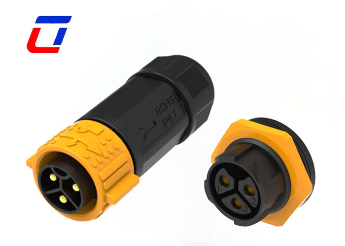 M25 3 pin 50A cavo-scheda connettore di alimentazione IP67 connettore impermeabile esterno a bloccaggio rapido