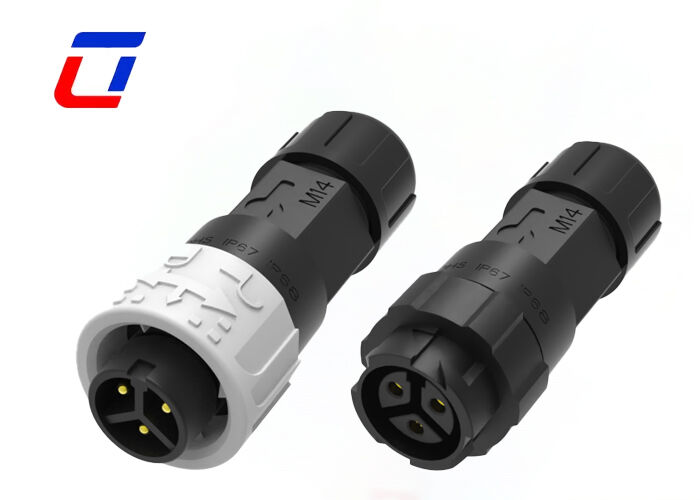 Connettori maschio femmina in plastica M16 a 3 pin 10A Connettore di alimentazione impermeabile con blocco push