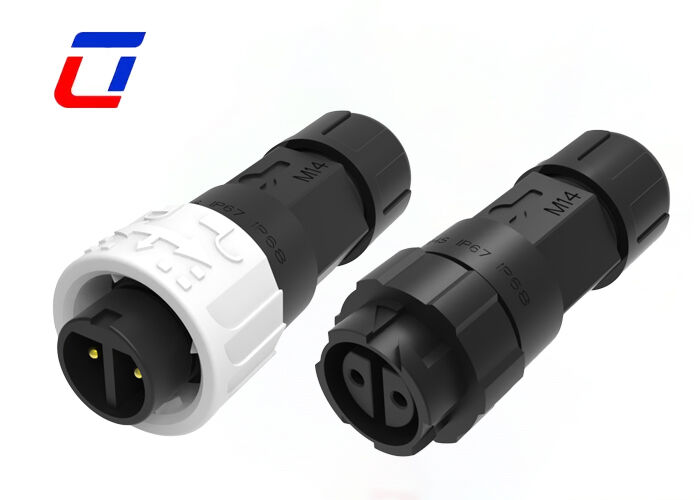 Connettore di alimentazione circolare a filo circolare con blocco push ODM a 2 pin IP67 M16 10A 2 pin