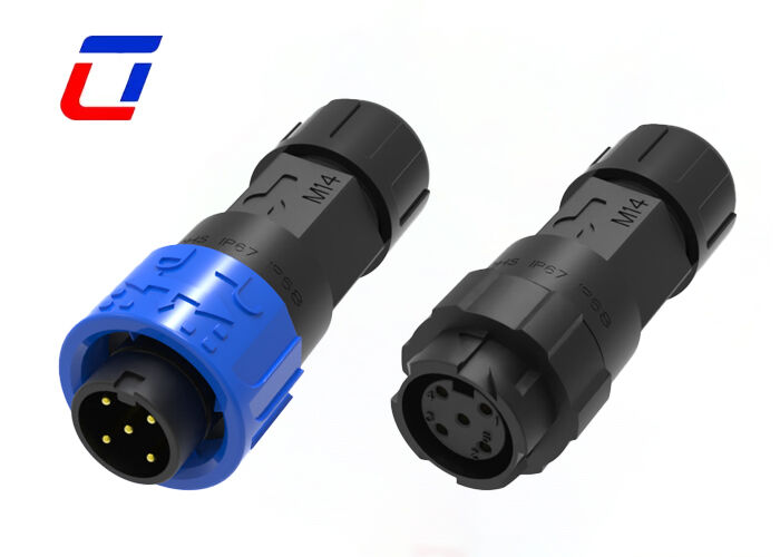 8A M16 5 pin IP67 connettori di alimentazione ODM Outdoor impermeabile Push Lock connettore