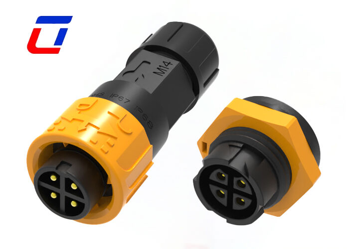 10A M16 4 pin IP67 connettore di alimentazione 300V maschio a femmina connettore rapido impermeabile
