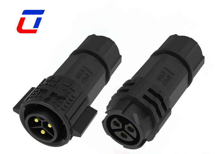 20A M19 3 pin Male To Female connettore di plastica PA66 IP67 connettori di alimentazione circolare